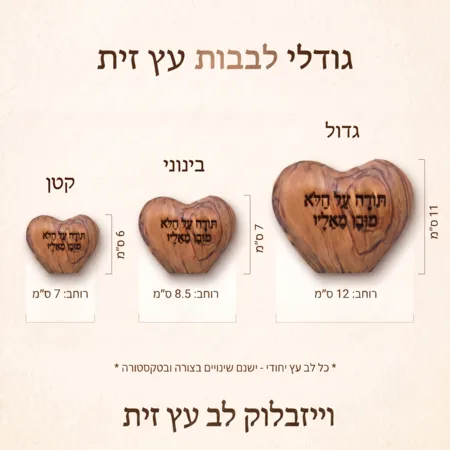לב מעץ זית בעבודת יד עם מבחנת פרחים מיובשים – "אין כמו אמא בעולם"